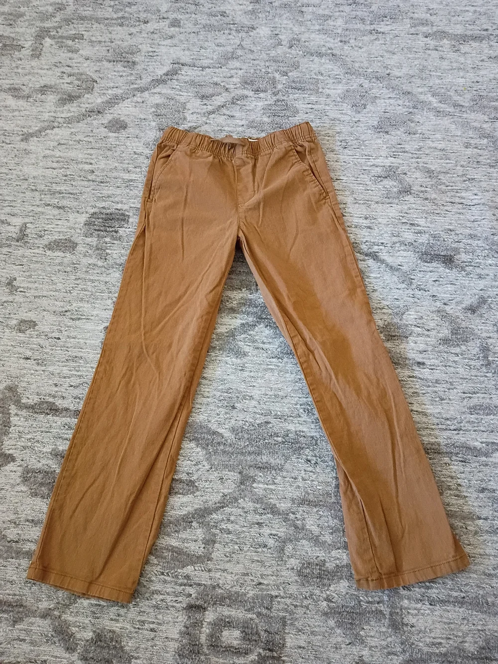 Old Navy Boys XL (14-16) Straight Leg Built-In Flex Chinos in Camel Brown